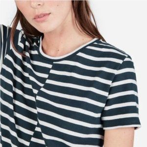 Everlane The Beach Tee Striped Blue Dress